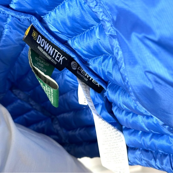 L.L.BEAN jacket women’s ultralight 850 DOWN HOODED SWEATER JACKET BLUE zip M - Picture 8 of 15